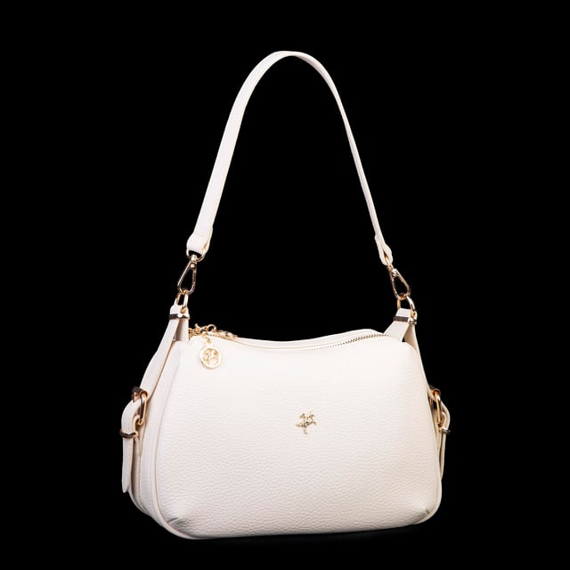Nas Bag Kadın Omuz ve Çapraz Çanta Çok Gözlü Şık Tasarım (28x18 cm) Krem Lopez