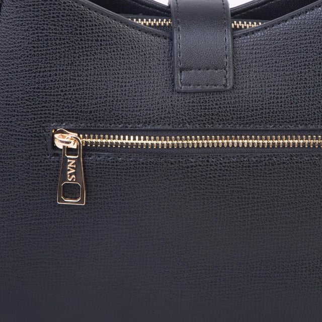 Nas Bag Kadın Oval Omuz ve Çapraz Çanta Siyah Liza
