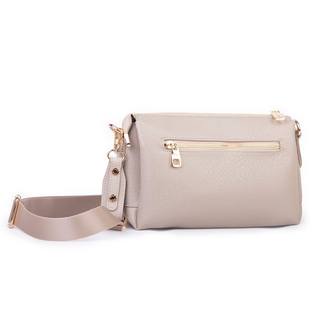 Nas Bag Kadın Sade Günlük Postacı Çantası ( 25x16 cm) Kum Victoria