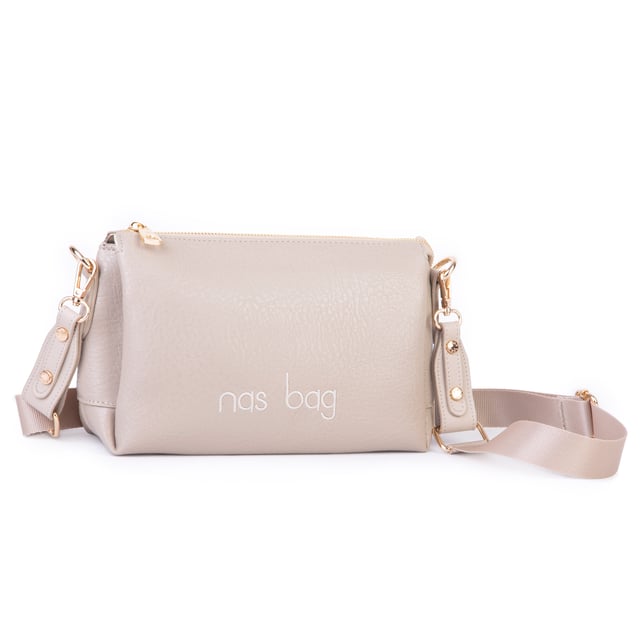 Nas Bag Kadın Sade Günlük Postacı Çantası ( 25x16 cm) Kum Victoria