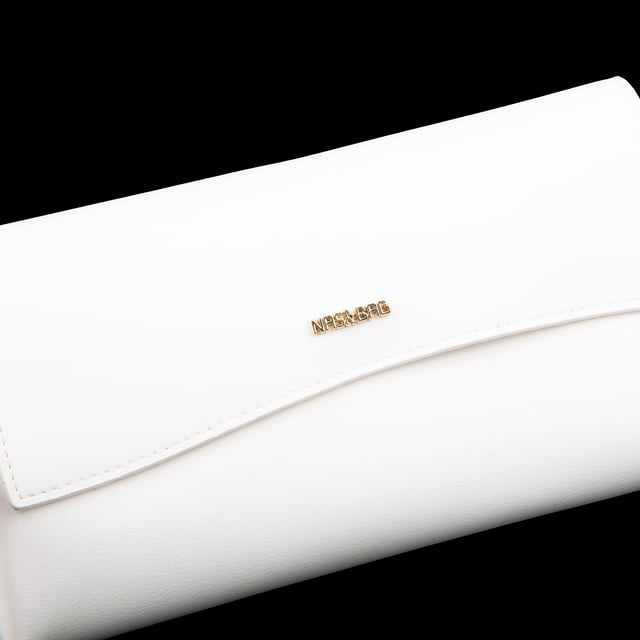 Nas Bag Kadın Sade Şık Omuz ve Çapraz Çanta (en 24 cm ;boy 12 cm ) Beyaz