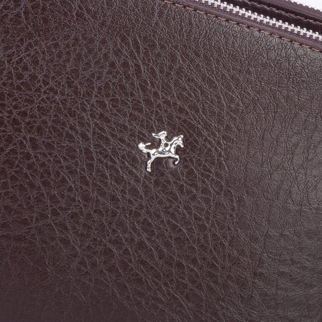 Nas Bag Kadın Sade Şık Omuz ve Çapraz Zincirli ve Uzun Çift Askılı (20x15 cm) Kahverengi Victoria