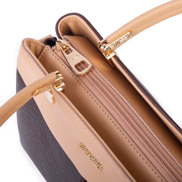 Nas Bag Kadın Şık El ve Omuz Çanta Kahve Camel  Victoria