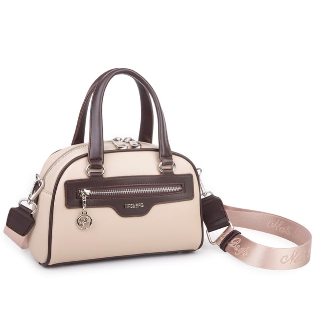 Nas Bag Kadın Şık El ve Postacı Çanta (en 22 cm , boy 16 cm ) Kum Kahve