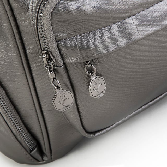 Nas Bag Kadın Çok Cepli Sırt Çantası Gri  Yıkamalı