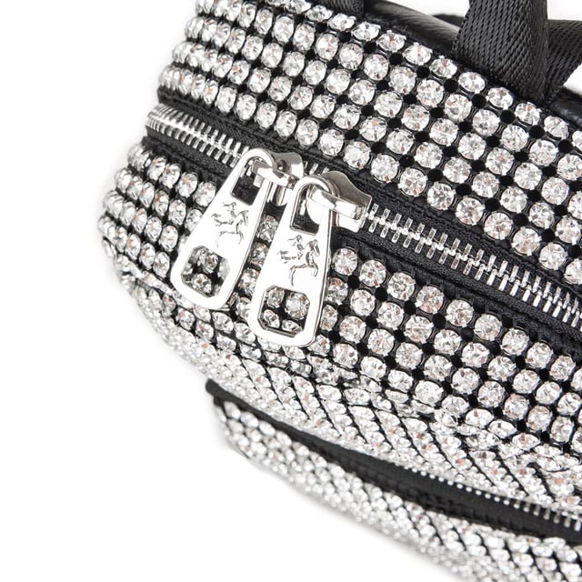 Nas Bag Kadın Sırt Çantası Silver  Diamond  Gümüş Taşlı Şık Mini  Çanta