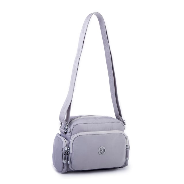 Nas Bag Kadın Spor Çok Gözlü Su Geçirmez Hafif Mini Çanta Gri  ( 22x16 cm )