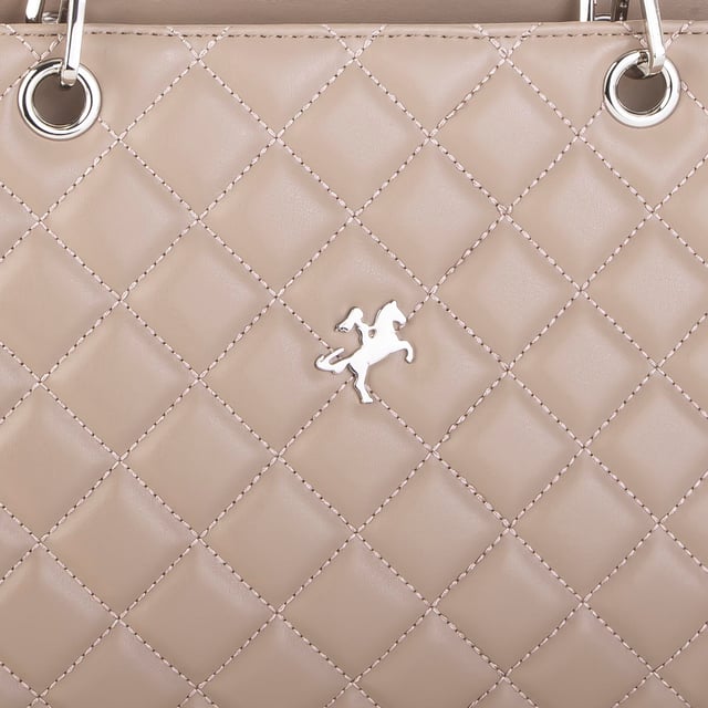 Nas Bag Kapitone Kadın El ve Omuz  Çantası Kum   ( en :36 cm x boy :23 cm )