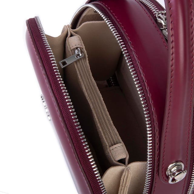 Nas Bag Mini Kadın El ve Çapraz Çanta (17x17 cm) Bordo 