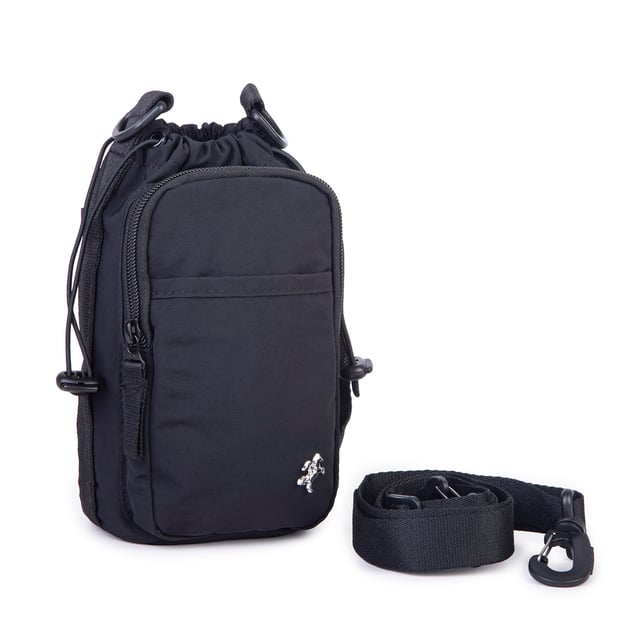Nas Bag Mini Kadın Telefonluk Spor Şık Günlük Büzgülü El ve  Çapraz Çanta (en 20 cm ; boy 12 cm ) Siyah