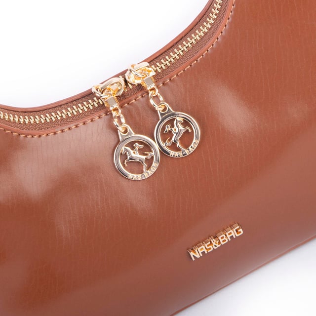 Nas Bag Mini Zincirli Omuz ve Çapraz Çanta Taba