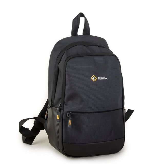 Nas Bag-Nas Polo (Waterproof) Outdoor Erkek Sırt Çantası Siyah   (25x39x10 cm)