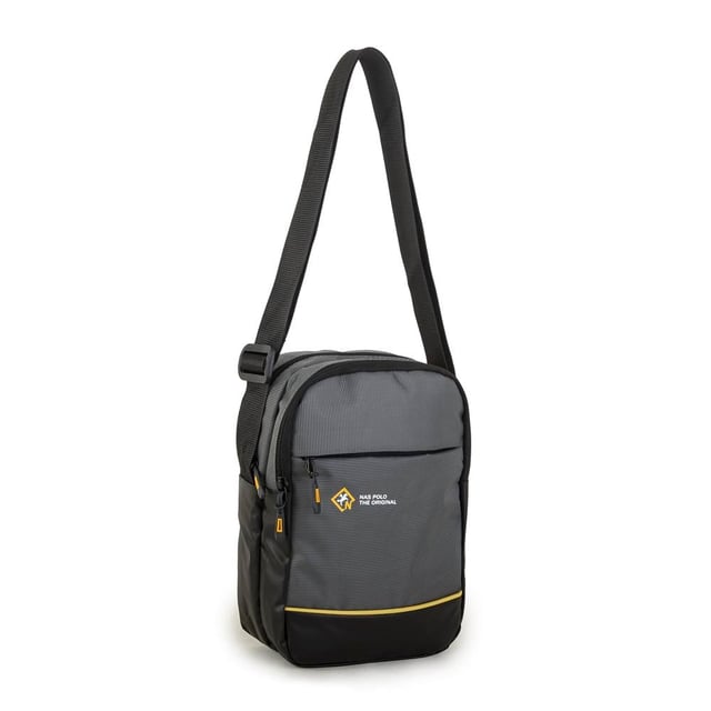 Nas Bag-Nas Polo (Waterproof ) Outdoor Erkek El Ve Çapraz Çanta Gri Antrasit