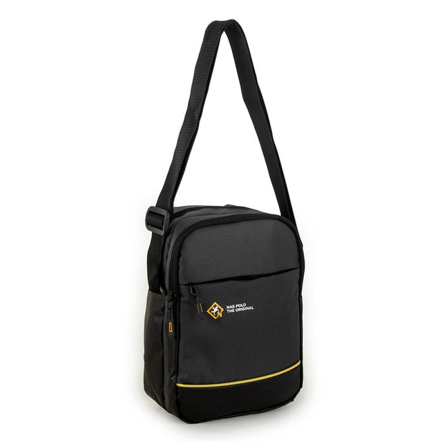 Nas Bag-Nas Polo (Waterproof ) Outdoor Erkek El Ve Çapraz Çanta Siyah