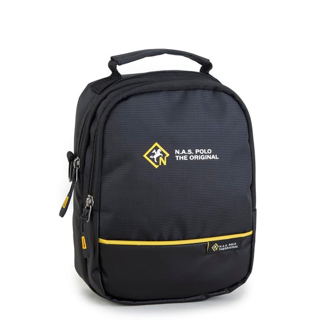 Nas Bag-Nas Polo (Waterproof) Outdoor Fonksiyonel Çok Gözlü Erkek El Ve Çapraz Çanta Siyah