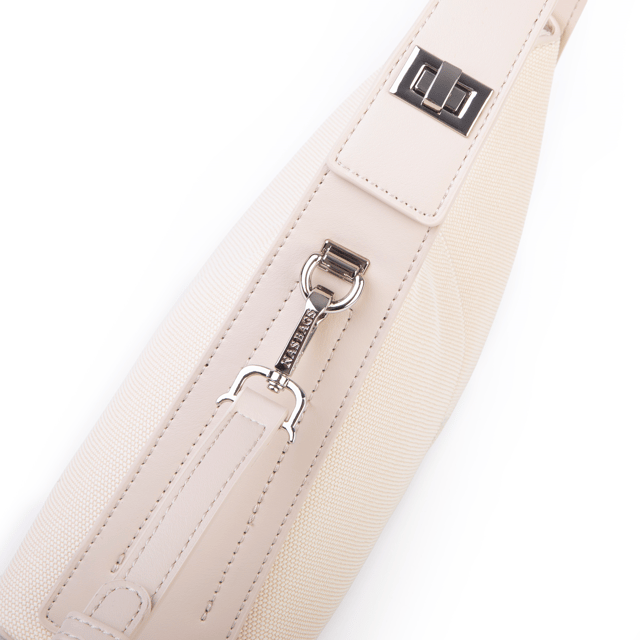 Nas Bag Premium 2li Set Kadın El Omuz ve Postacı Çantası ile Cüzdan Set Krem