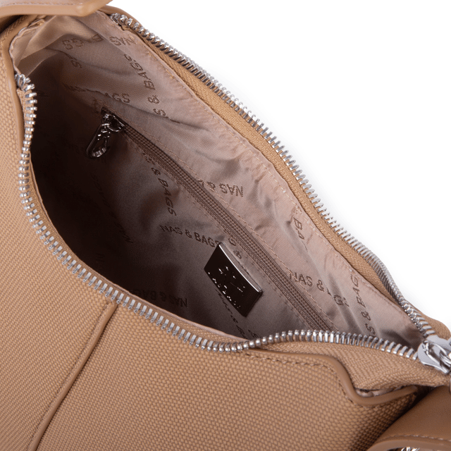 Nas Bag Premium 2li Set Kadın El Omuz ve Postacı Çantası ile Cüzdan Set Kum