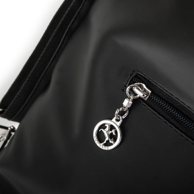 Nas Bag Sırt Çantası ve Omuz Çantası Dönüştürülebilir Tasarımlı Ürün Mini Ayrılabilir  Çapraz Çantalı   Siyah Saten  (33x33 cm Ebatındadır)