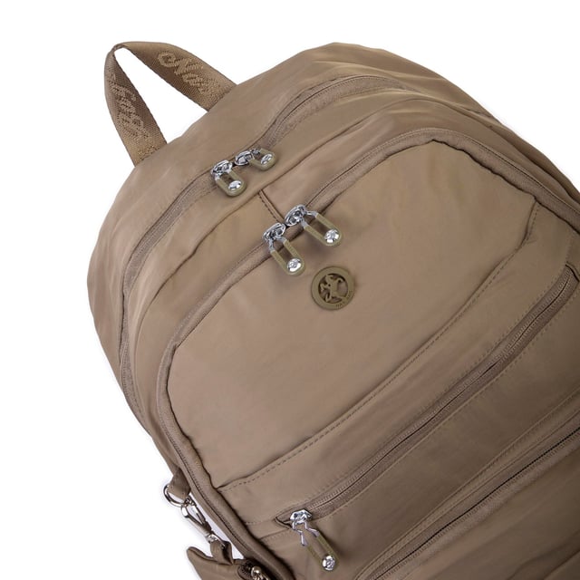 Nas Bag Unisex Büyük Boy Çok Gözlü Hafif Sırt Çantası Haki