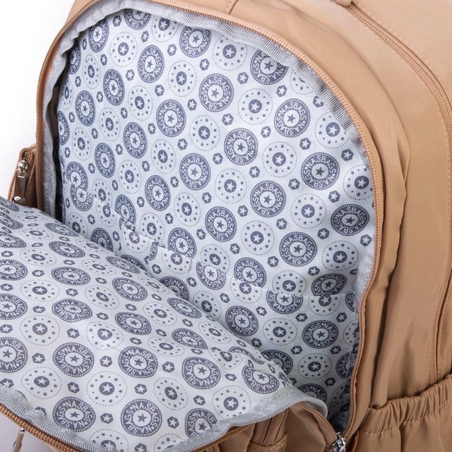 Nas Bag Unisex Büyük Boy Çok Gözlü Hafif Sırt Çantası Kum