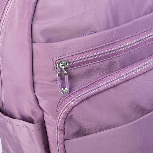 Nas Bag Unisex Orta Boy Çok Gözlü Su Geçirmez Sırt Çantası (28x38 cm) Mor 