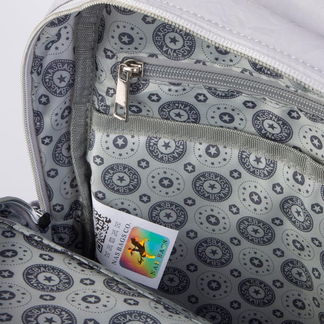 Nas Bag Unisex Orta Boy Çok Gözlü Su Geçirmez Sırt Çantası (28x38 cm) Gri