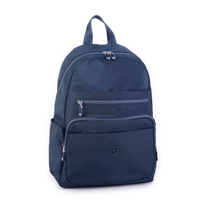 Nas Bag Unisex Orta Boy Çok Gözlü Su Geçirmez Sırt Çantası (28x38 cm) Lacivert