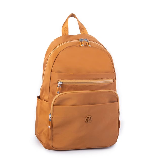 Nas Bag Unisex Orta Boy Çok Gözlü Su Geçirmez Sırt Çantası (28x38 cm) Hardal