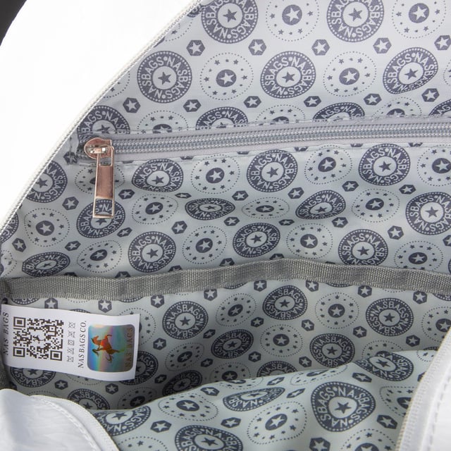 Nas Bag Unisex Büyük Boy Su Geçirmez (waterproof) Hafif Sırt Çantası Çok Gözlü Beyaz