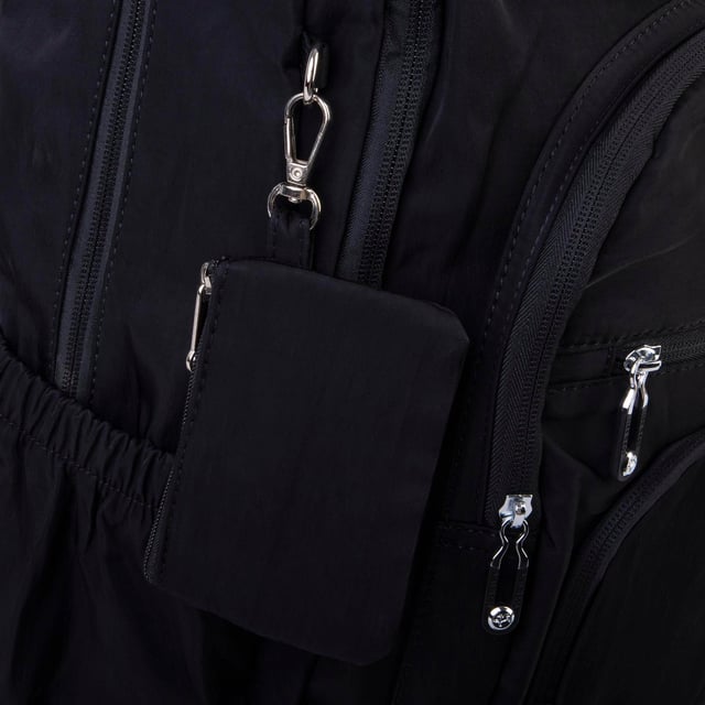 Nas Bag Unisex Hafif Büyük Boy Okul Çantası ve Spor Çantası Çok Gözlü Siyah