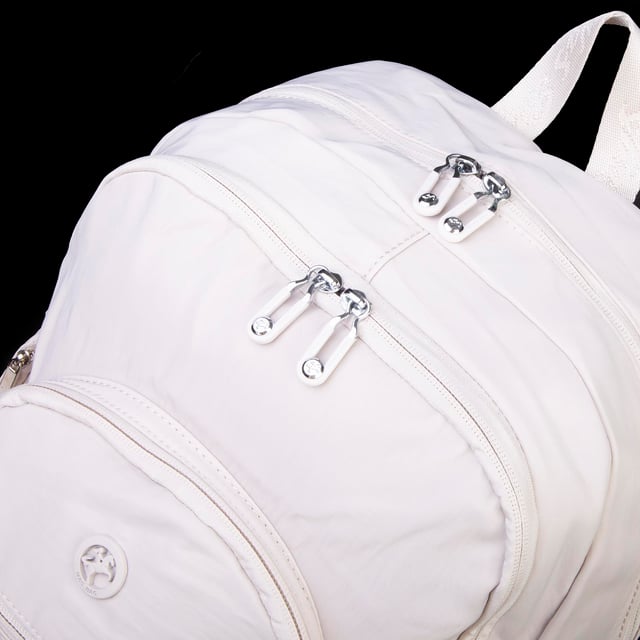 Nas Bag Unisex Hafif Büyük Boy Okul Çantası ve Spor Çantası Çok Gözlü Bej 