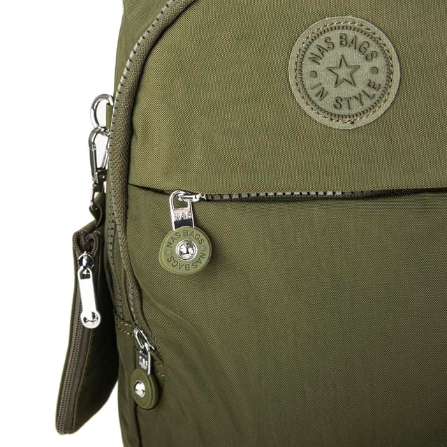 Nas Bag Unisex Zararlı Kimyasal İçermeyen Waterproof Sırt Çantası Koyu Yeşil (30x44 cm )