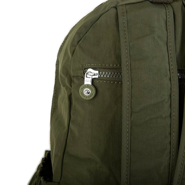 Nas Bag Unisex Zararlı Kimyasal İçermeyen Waterproof Sırt Çantası Koyu Yeşil