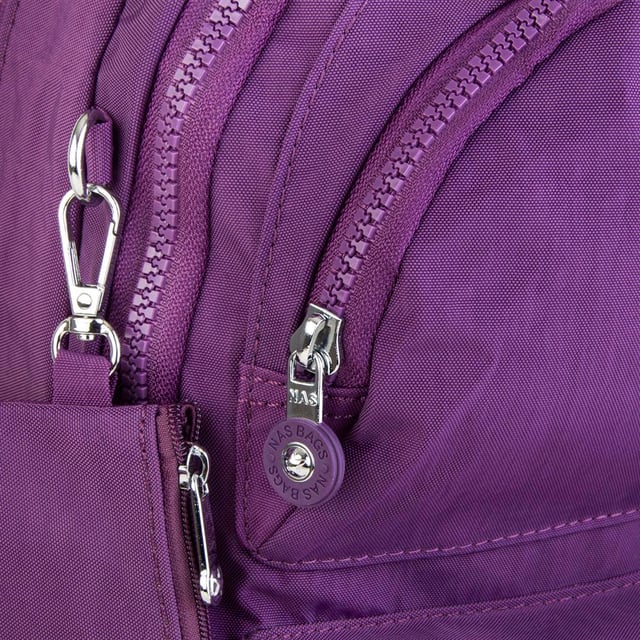 Nas Bag Unisex Zararlı Kimyasal İçermeyen Waterproof Sırt Çantası Mor