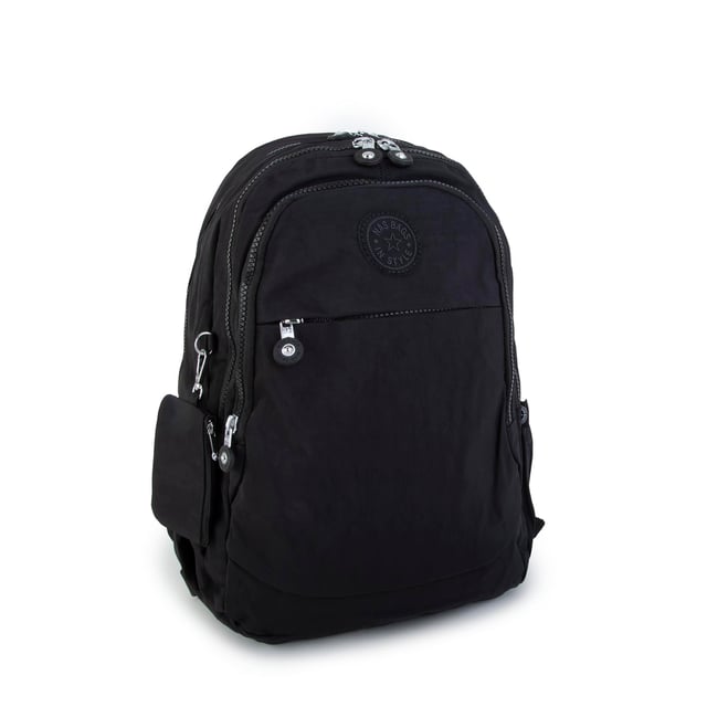 Nas Bag Unisex Zararlı Kimyasal İçermeyen Waterproof Sırt Çantası Siyah (30x44 cm )