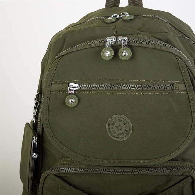 Nas Bag Unisex Zararlı Kimyasal İçermeyen Waterproof Sırt Çantası Koyu Yeşil