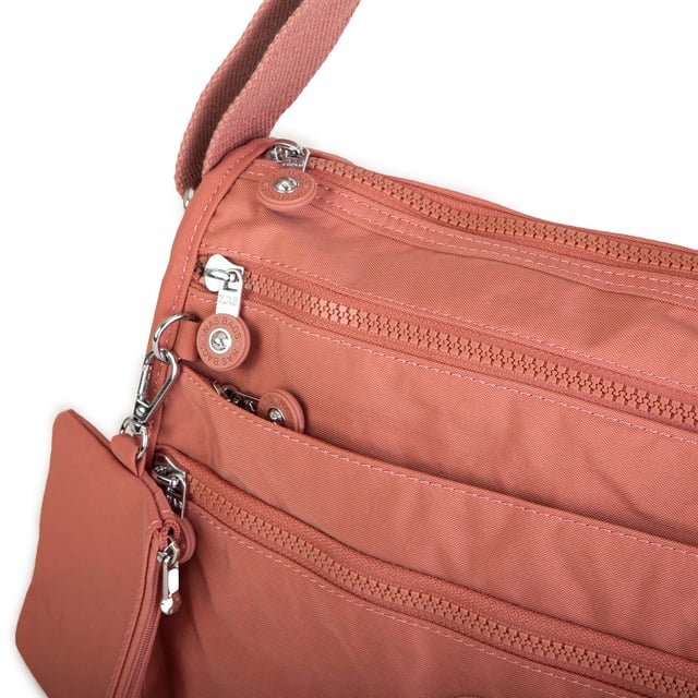 Nas Bag Unisex Zararlı Kimyasal İçermeyen Su İtici Özellikte Çapraz Çanta Gül Kurusu