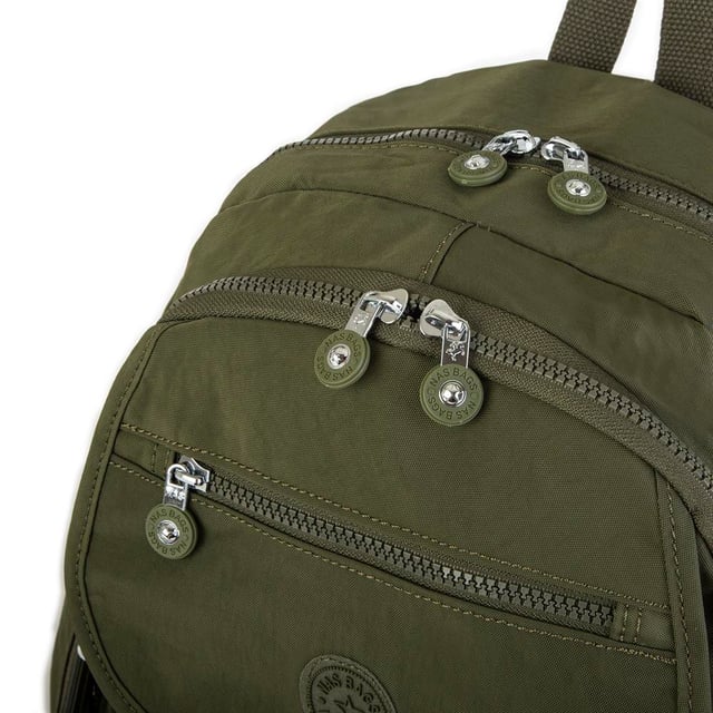 Nas Bag Unisex Zararlı Kimyasal İçermeyen Waterproof Sırt Çantası Koyu Yeşil