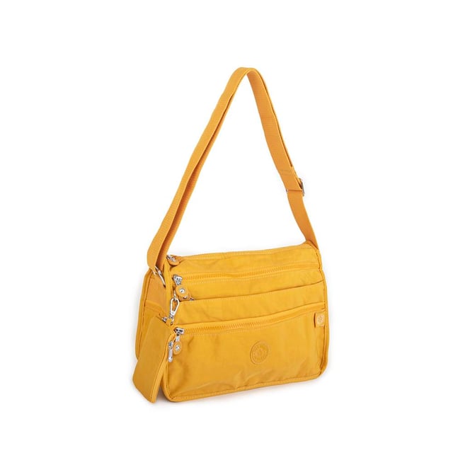 Nas Bag Unisex Zararlı Kimyasal İçermeyen Su İtici Özellikte Çapraz Çanta Hardal 