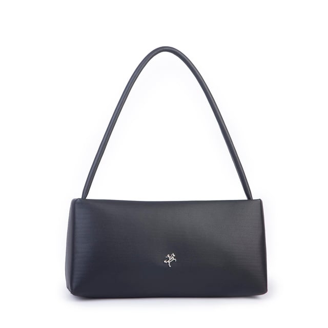 Nas Bag Kadın Basic Baget Omuz ve Çapraz Çanta Siyah Dona (27x12 cm )