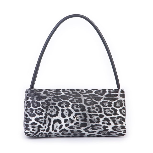 Nas Bag Kadın Basic Baget Omuz ve Çapraz Çanta Siyah Leopar (27x12 cm )