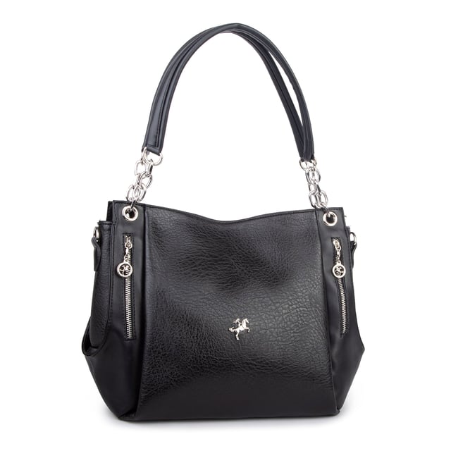 Nas Bag Kadın Büyük Boy Omuz Çantası ( 45x34x21 cm) Siyah Victoria