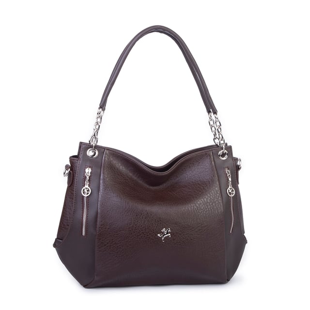Nas Bag Kadın Büyük Boy Omuz Çantası ( 45x34x21 cm) Kahve Victoria