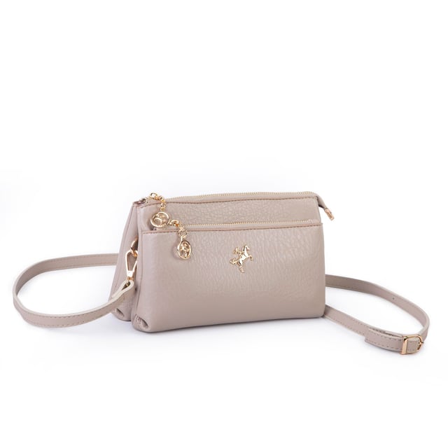 Nas Bag Kadın Çapraz ve Clutch Çanta Bilek ve Çapraz Askılı (24x15 cm) Kum Victoria 