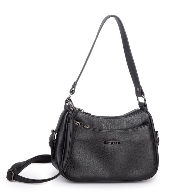 Nas Bag Kadın Çapraz ve Omuz Çanta  (27x19 cm) Siyah Victoria 