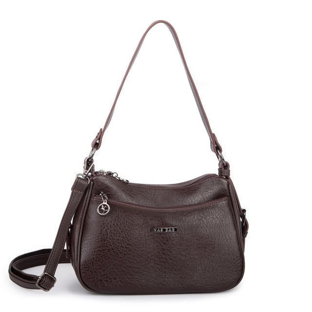Nas Bag Kadın Çapraz ve Omuz Çanta  (27x19 cm) Kahverengi Victoria 