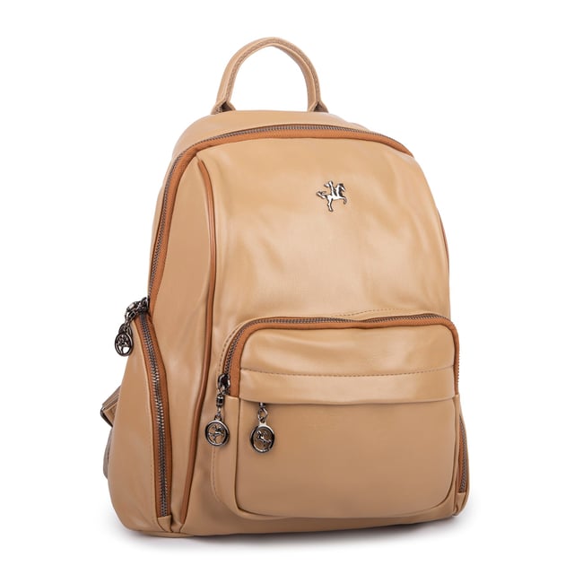 Nas Bag Kadın Çok Cepli Sırt Çantası (en :30cm x boy:34) Kum Nero