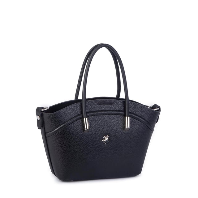 Nas Bag Kadın Mini Sepet Çanta El ve Çapraz Çanta Siyah Lopez ( 20x18cm)