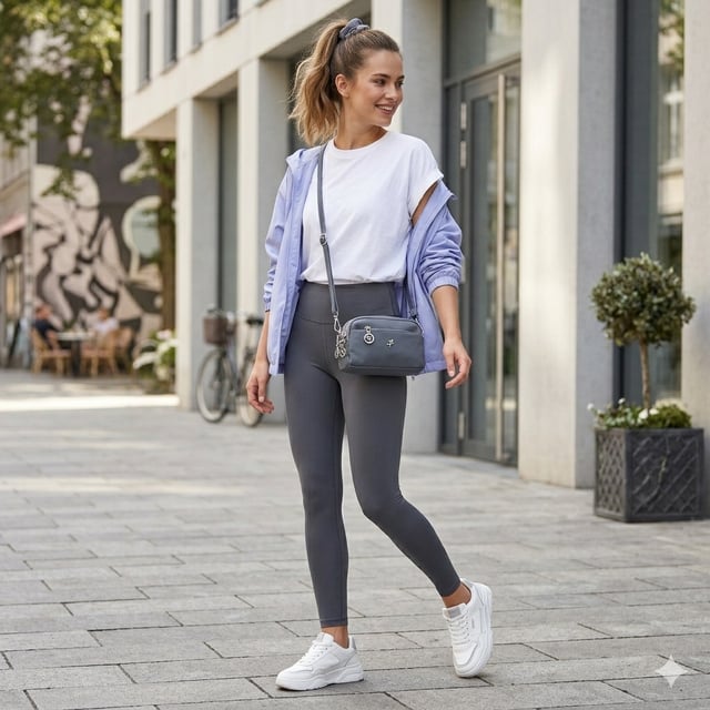 Nas Bag Kadın Mini Spor Şık Günlük Postacı Çapraz Çanta (en 18 cm , boy 10 cm ) Gri