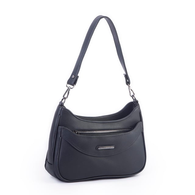 Nas Bag Kadın Omuz ve Çapraz Baget Çanta Siyah Prestij ( 28x17  cm)
